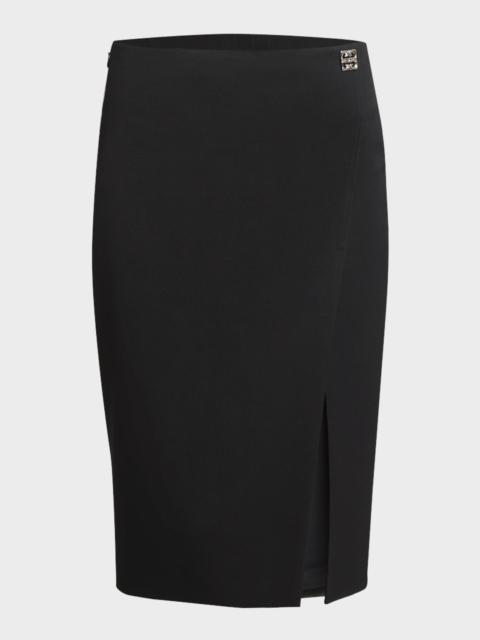 Givenchy Wool Pencil Skirt with 4G Buckle Detail