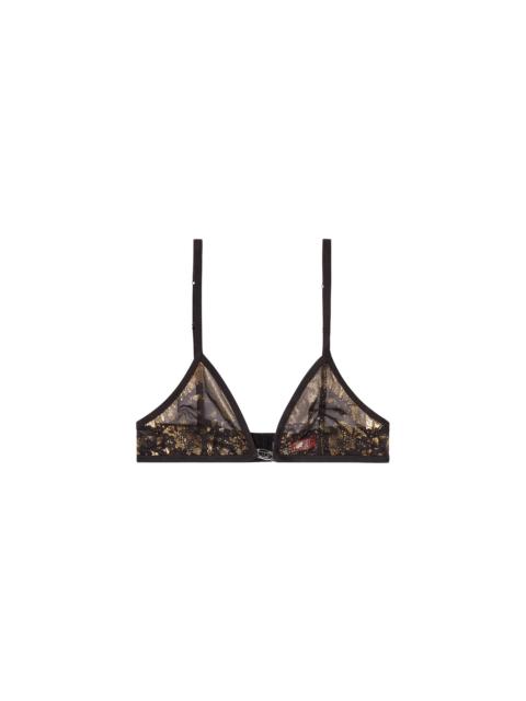 Diesel STRETCH-TULLE BRA WITH METALLIC EFFECT