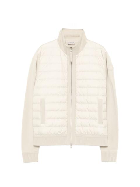 Moncler Padded Wool Zip-Up Cardigan
