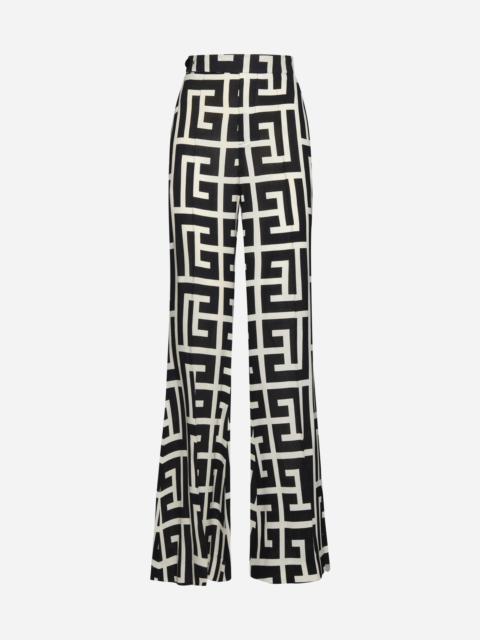 Balmain Monogram wool trousers