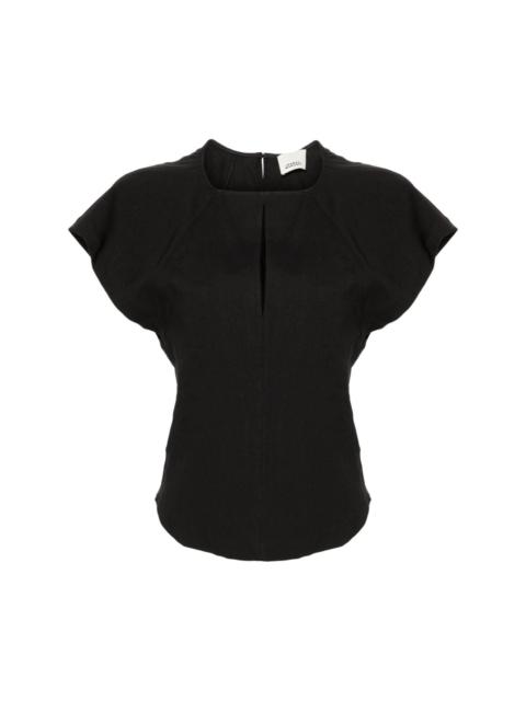 Mustee keyhole blouse