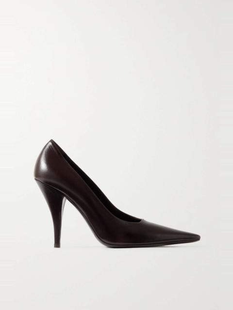 The Row Lana leather point-toe pumps