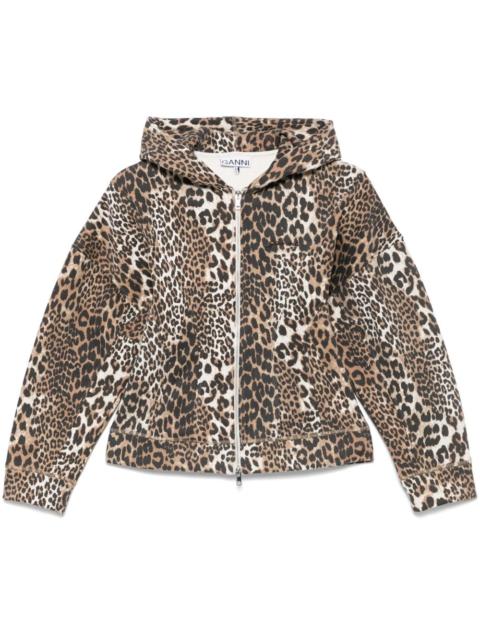 GANNI leopard-print hoodie