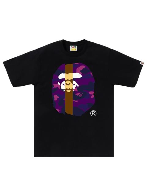 A BATHING APE® BAPE Color Camo Transform Big Ape Head Tee 'Black/Purple'