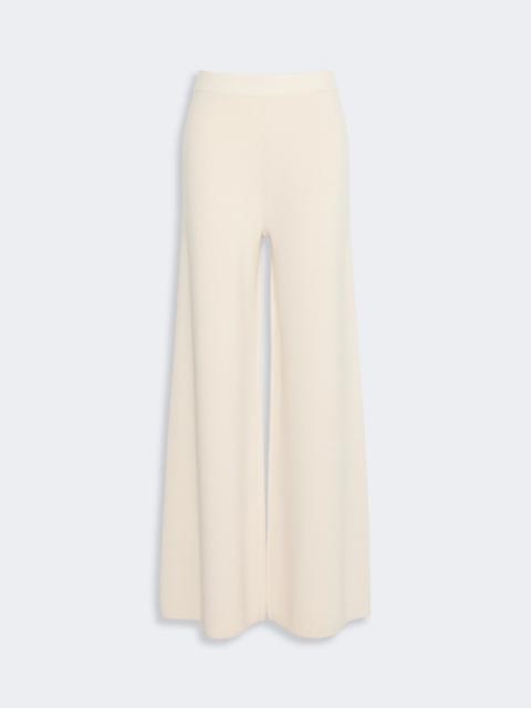 Max Mara TIMORE Wide wool and cashmere yarn trousers - BEIGE