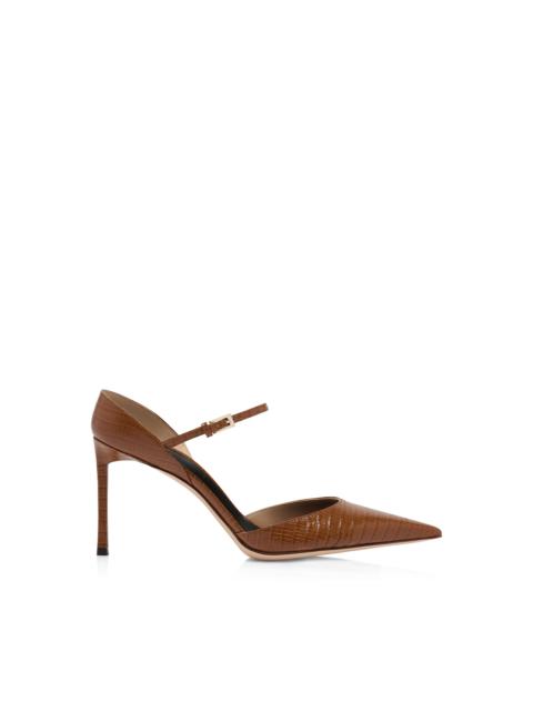 TOM FORD TEJUS-EFFECT PRINTED LEATHER VERTIGO MARY JANE PUMP