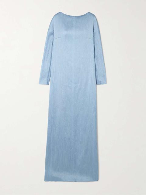 EMILIA WICKSTEAD Uriela plissé-satin maxi dress