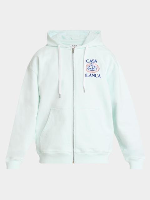 CASABLANCA Men's Graphic Cotton Zip-Front Hoodie