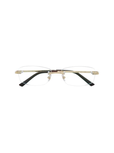 frameless square glasses