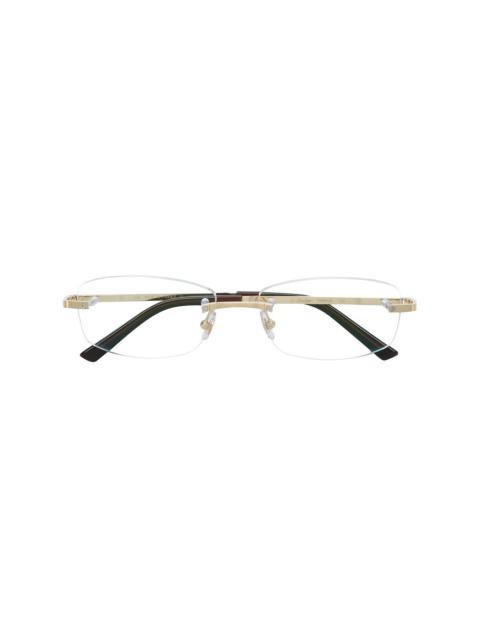 Cartier frameless square glasses