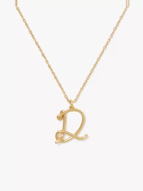 kate spade Initial Script D Pendant