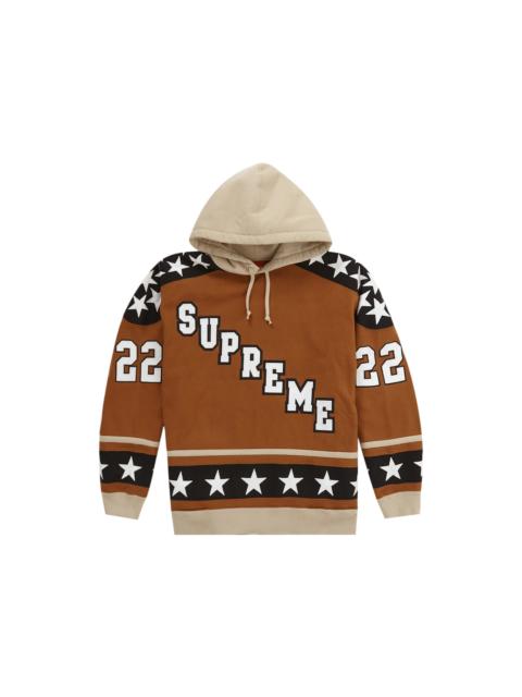 Supreme Hockey Hooded Sweatshirt (FW22) Brown