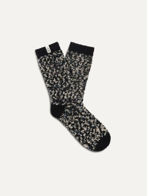 UGG ® Women's Cozy Chenille Sock Recycled Materials/Polyester Blend in Black/Grey