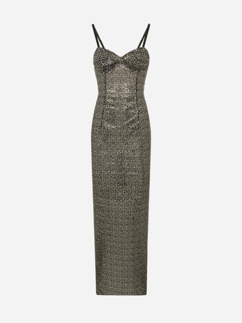 Dolce & Gabbana Long sequined corset dress