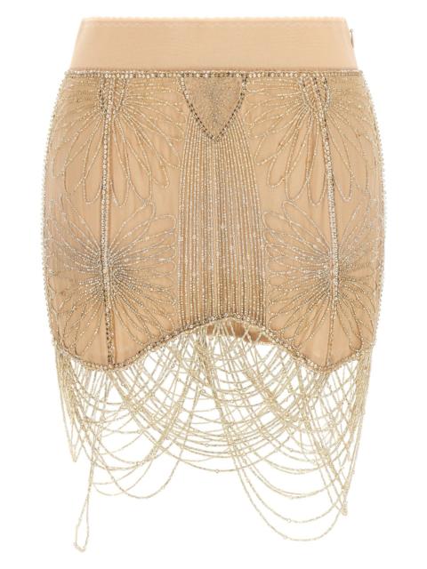 THE ATTICO Beads Embroidery Skirt