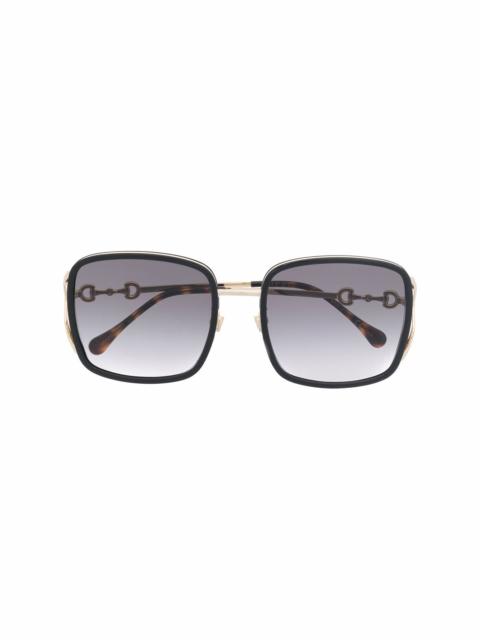 GUCCI square-frame metal sunglasses