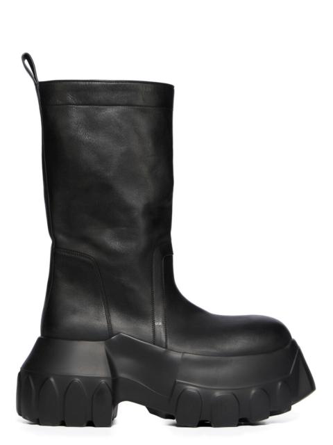 Rick Owens Black Temple Pull On Mega Tractor Boots