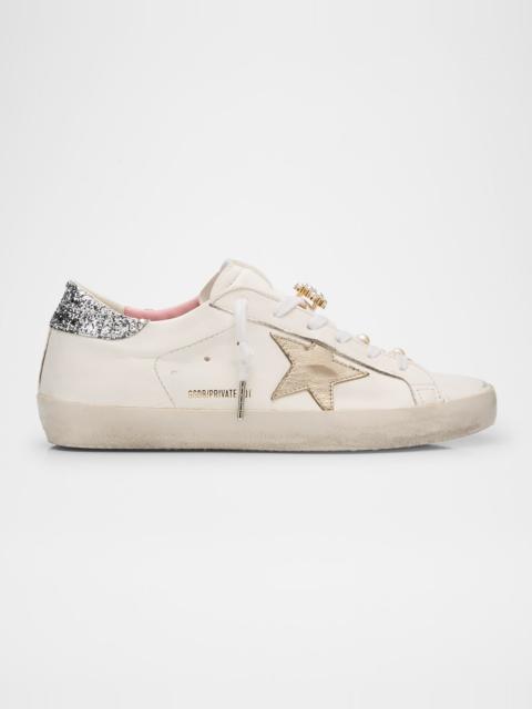 Superstar Pearly Glitter Low-Top Sneakers