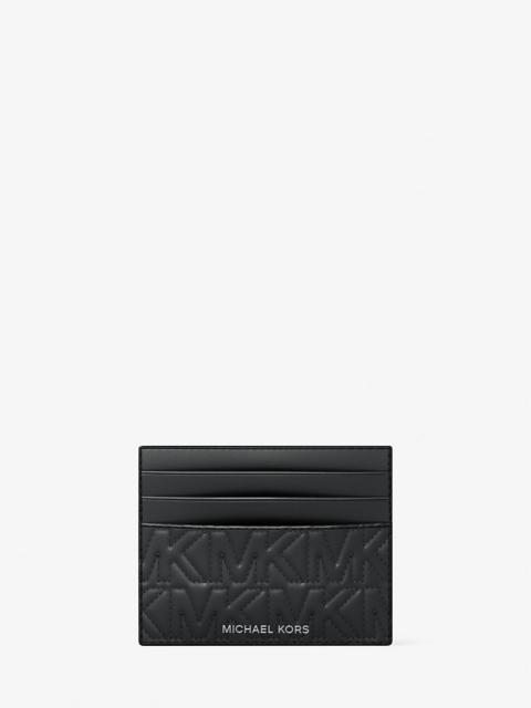 MICHAEL KORS Hudson Quilted Logo Card Case