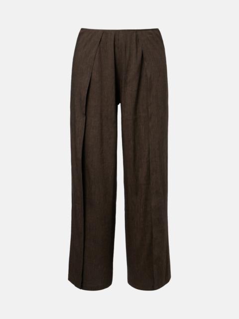 Proenza Schouler Calla linen-blend wide-leg pants
