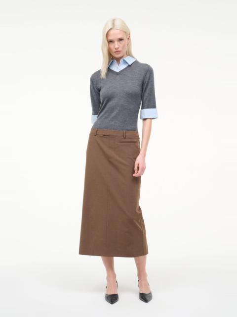 STAUD STAUD GEO DRESS NUTMEG CHARCOAL