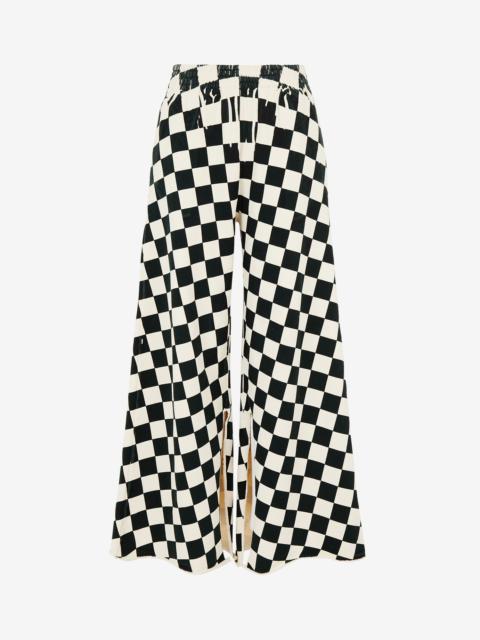 MM6 Maison Margiela Check print wide-leg pants