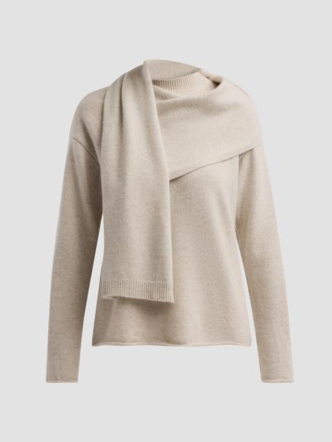 Loulou de Saison Women's Frances Cashmere Wrap Scarf Sweater - Beige Melange