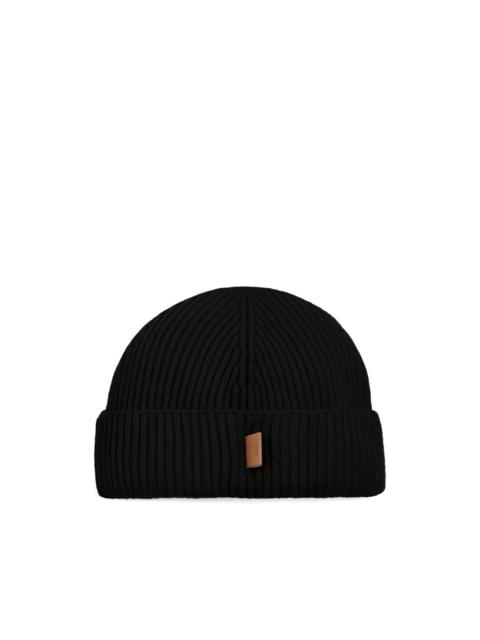 AMI Paris label-detail beanie hat