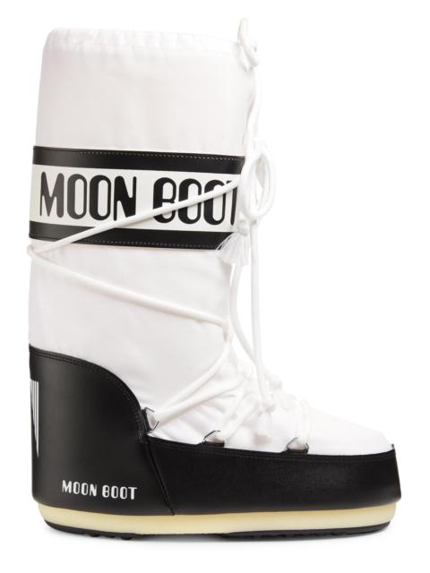 MOON BOOT Men's Unisex Icon Nylon Snow Boots - Black White