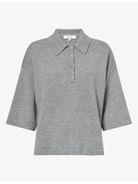 FRAME The Academy Relaxed-Fit Cashmere Polo Shirt