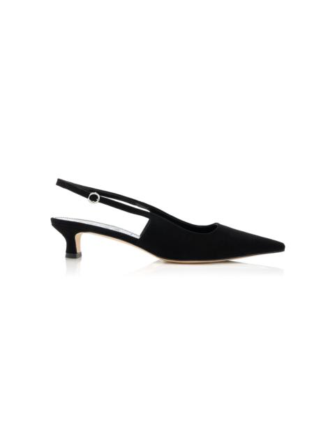 Aeyde Catrina Suede Slingback Pumps black