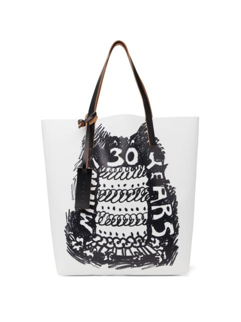 Marni White & Black Birthday Tribeca N/S Tote