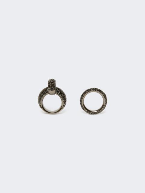Max Mara MMBOLDRING Rhinestone ring set