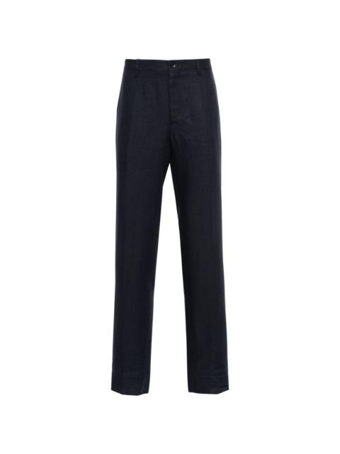 Etro pressed-crease linen trousers
