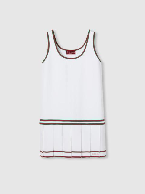 GUCCI Short stretch viscose pleated dress