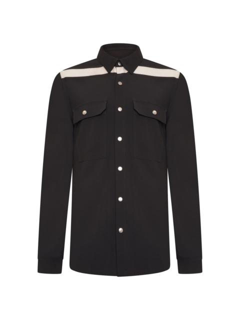 Rick Owens Snap Button Outershirt in Black