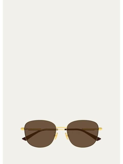 Bottega Veneta Ribbon 56MM Round Sunglasses