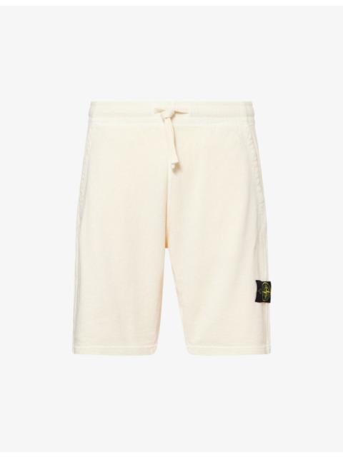 Stone Island Logo-Patch Relaxed-Fit Cotton-Jersey Shorts