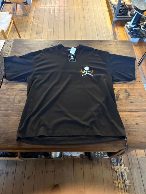 mastermind JAPAN mastermind Japan SS25 Black Prosperity Gold Foil Print Suvin Cotton T-Shirt
