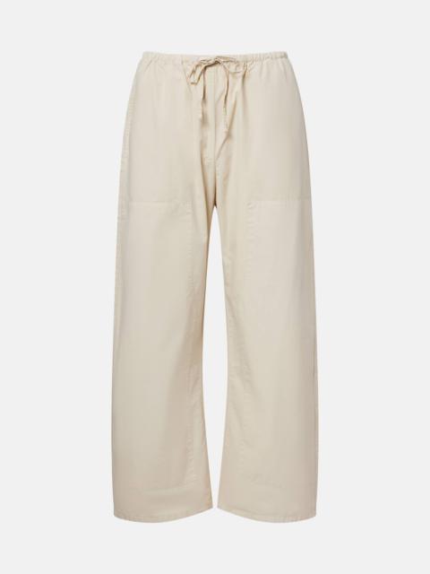 LESET Kyoto cropped cotton wide-leg pants