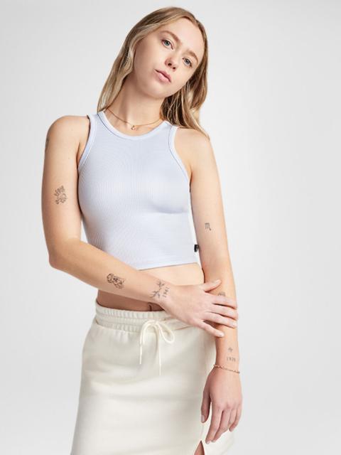 Converse Cropped Ribbed Knit Tank Top