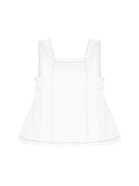 We11done cotton sleeveless cropped top