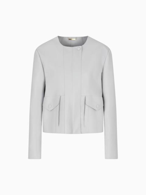 GIORGIO ARMANI SHORT NAPPA-LEATHER JACKET