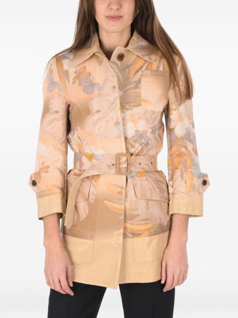 Maison Margiela floral-print belted jacket