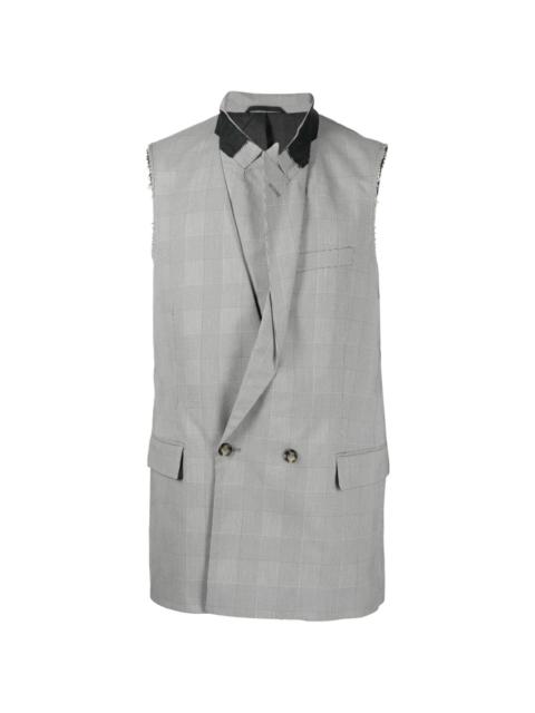 MARINA YEE peaked double-breasted cotton gilet