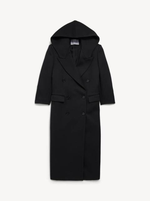 BALENCIAGA Women's Maxi Hooded Coat in Black