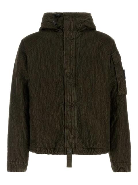 Stone Island hooded corduroy jacket