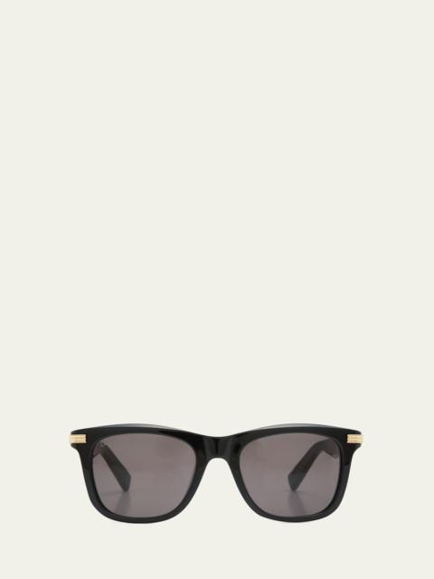 Cartier Men's Saddle Bridge Square Sunglasses