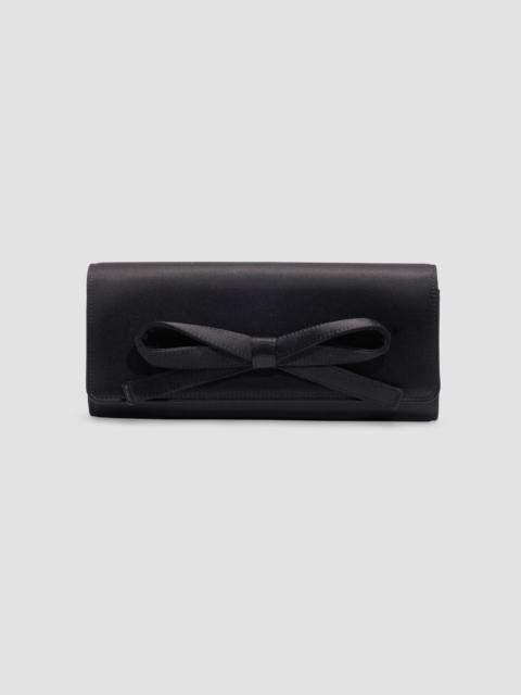 CAROLINA HERRERA Women's Margaret Bow Satin Clutch - Black