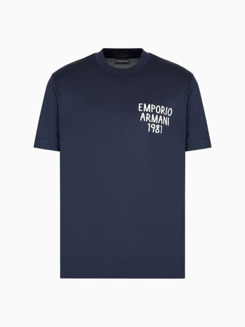EMPORIO ARMANI ASV Lyocell-blend jersey T-shirt with logo embroidery